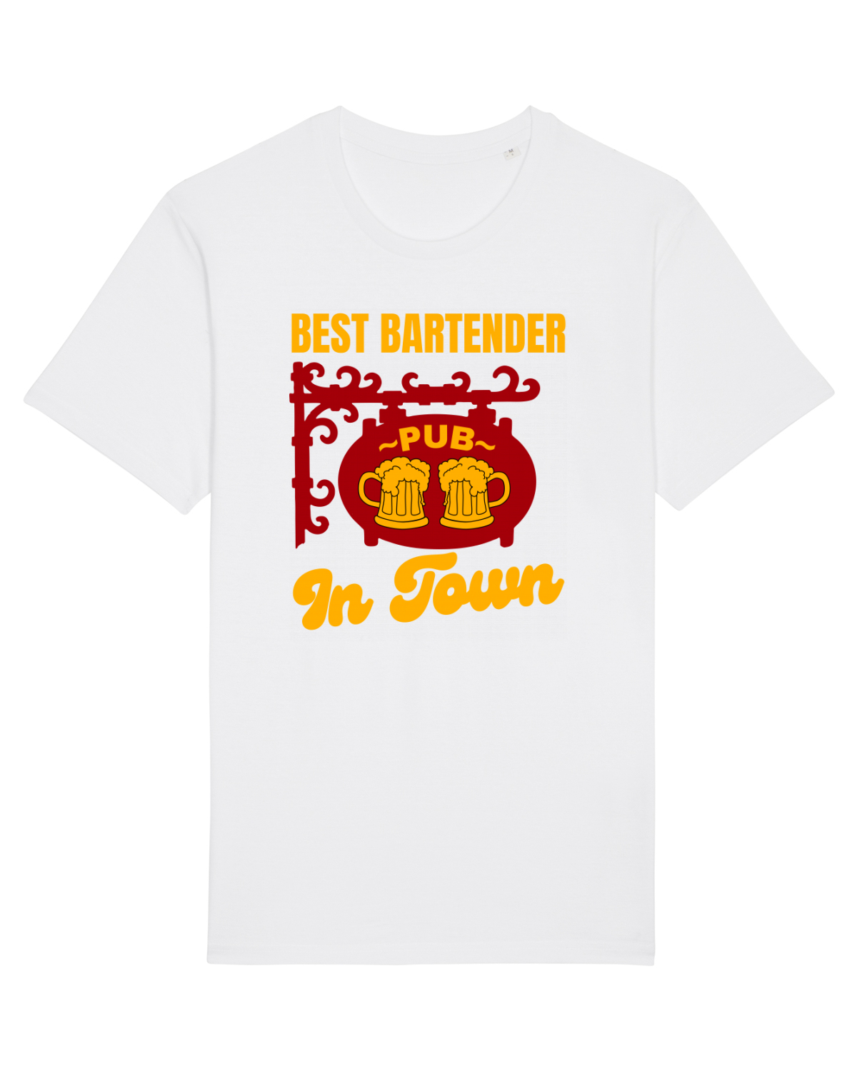 Tricou mânecă scurtă Unisex Rocker White