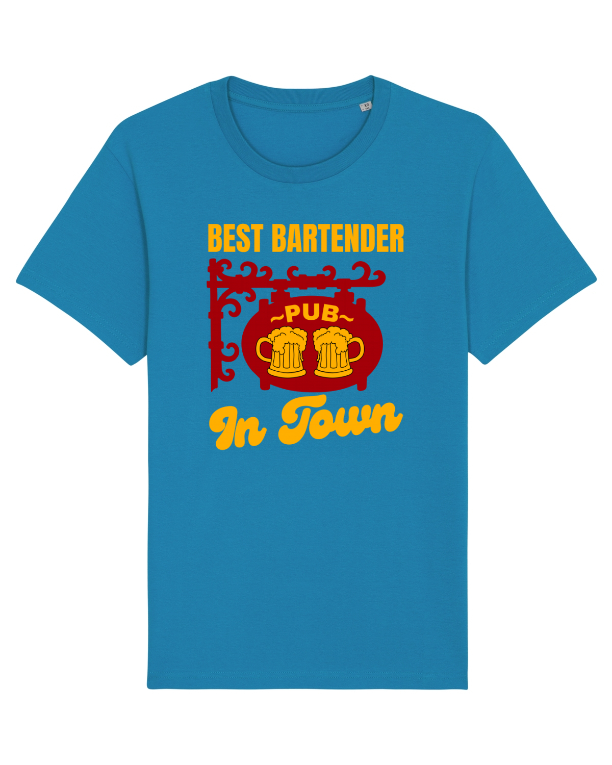 Tricou mânecă scurtă Unisex Rocker Azur