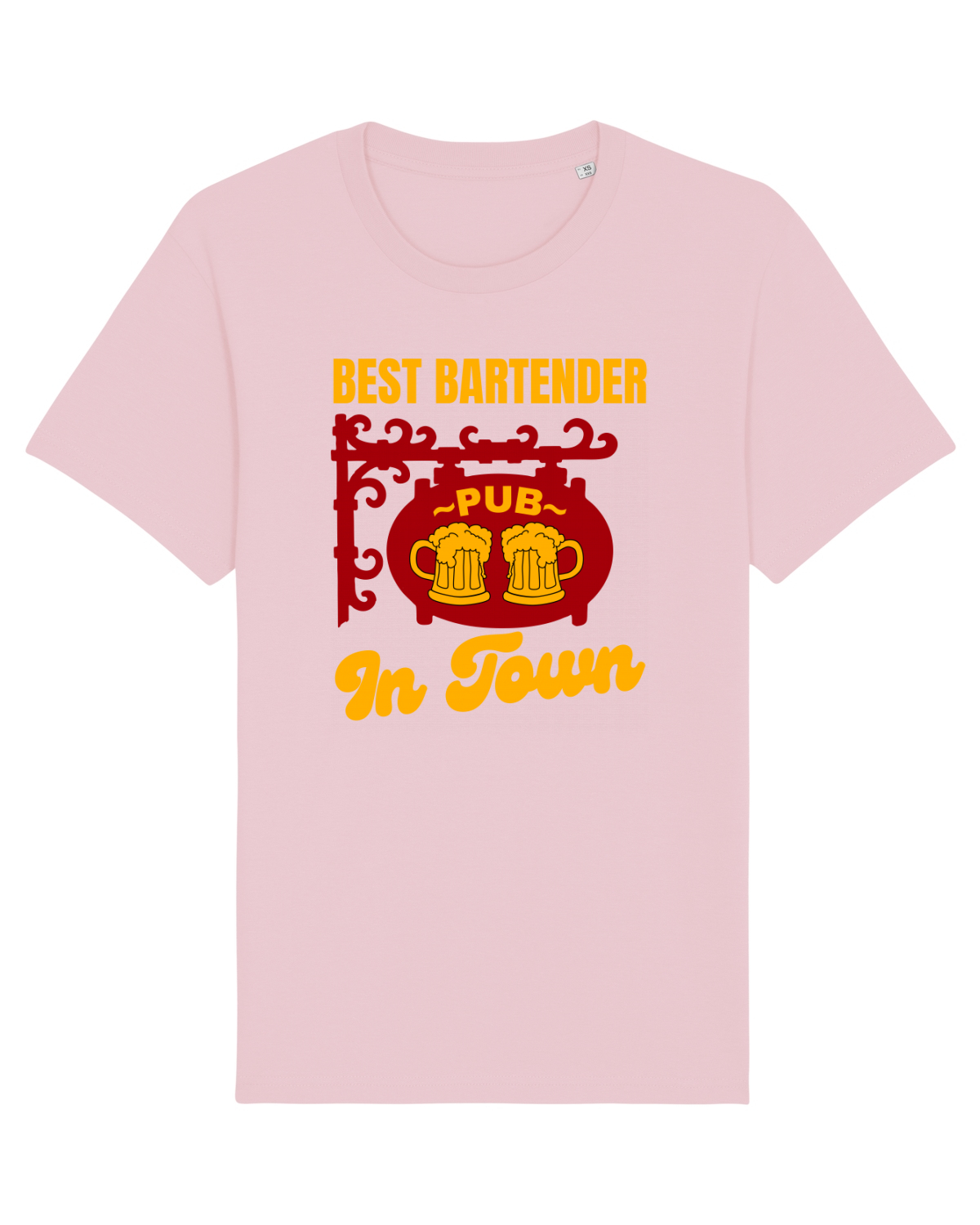 Tricou mânecă scurtă Unisex Rocker Cotton Pink