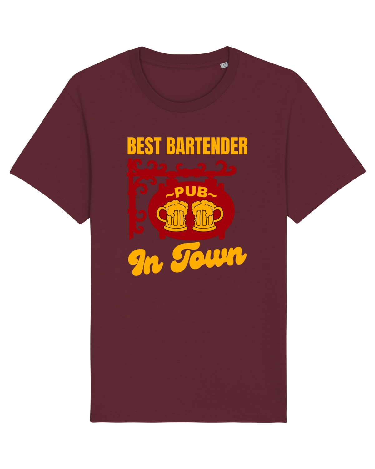 Tricou mânecă scurtă Unisex Rocker Burgundy