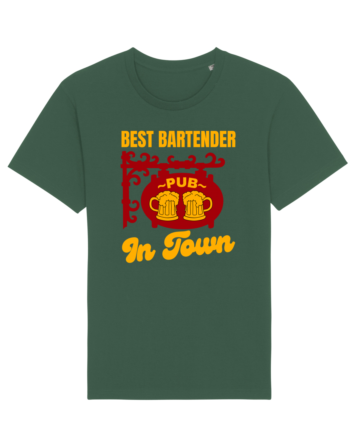 Tricou mânecă scurtă Unisex Rocker Bottle Green