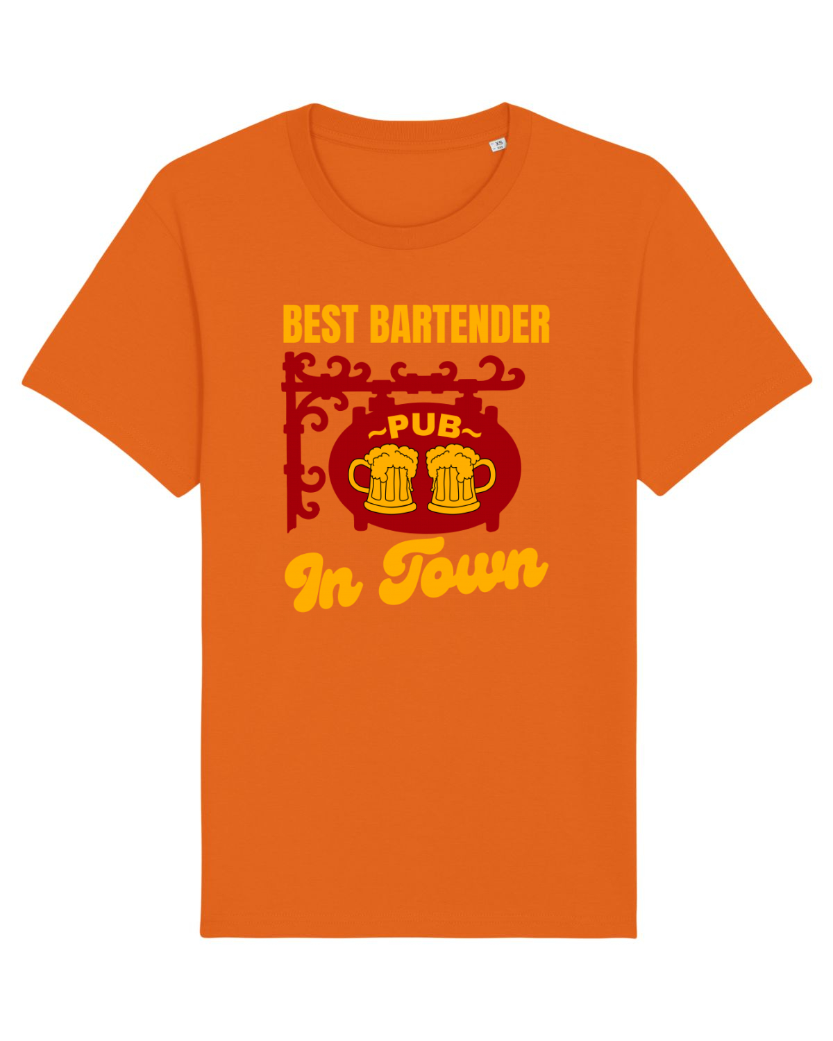 Tricou mânecă scurtă Unisex Rocker Bright Orange