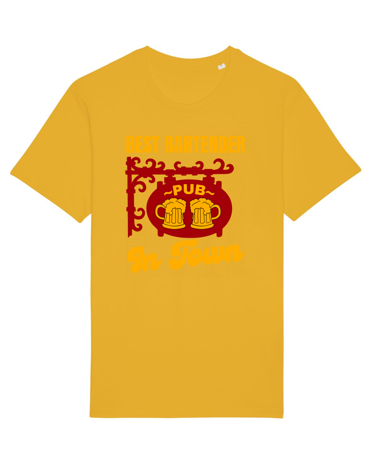 Tricou mânecă scurtă Unisex Rocker Spectra Yellow