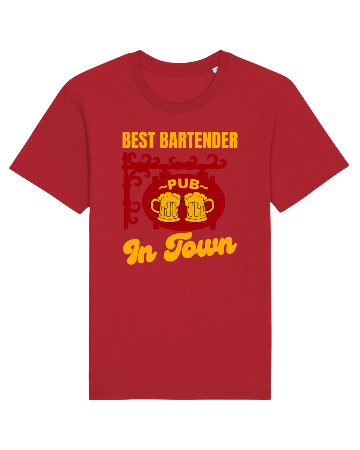 Tricou mânecă scurtă Unisex Rocker Red