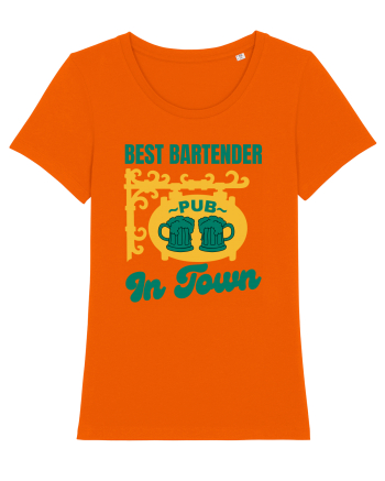 Best Bartender In Town  Bright Orange
