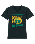 Best Bartender In Town  Tricou mânecă scurtă guler V Bărbat Presenter