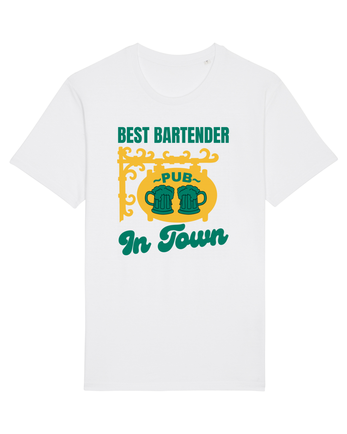 Tricou mânecă scurtă Unisex Rocker White