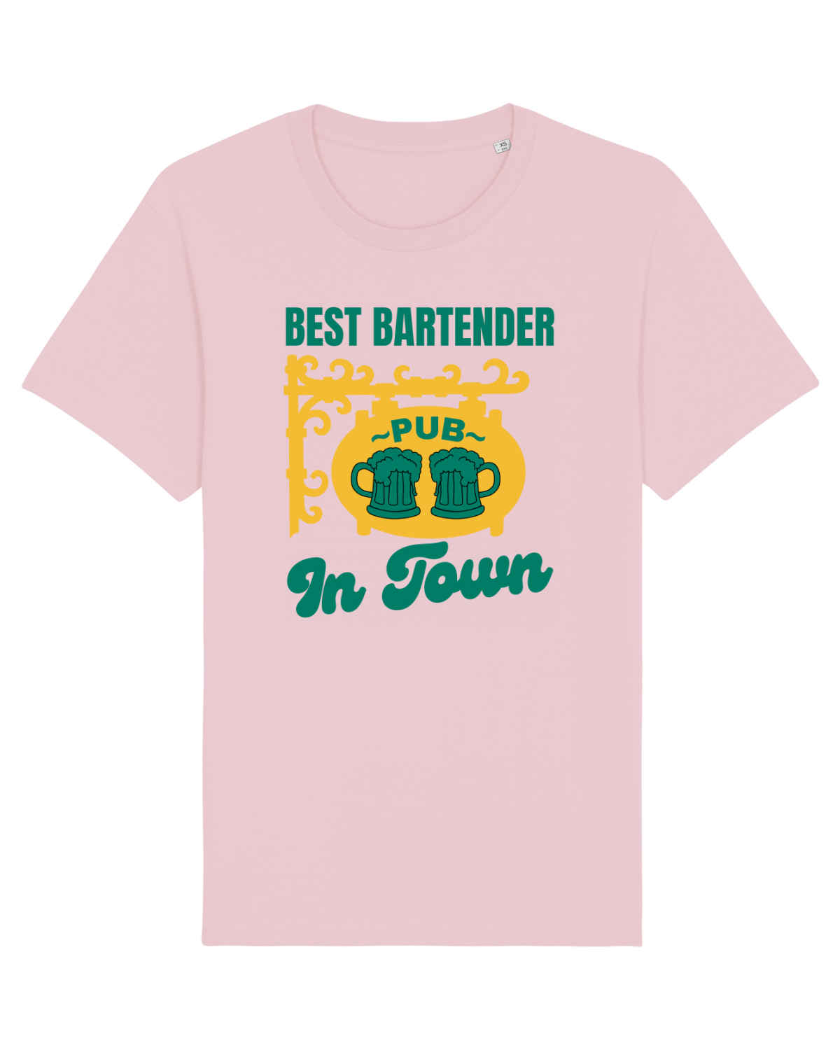 Tricou mânecă scurtă Unisex Rocker Cotton Pink