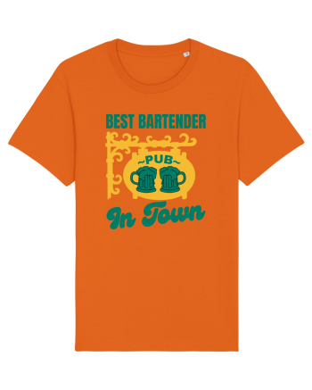 Best Bartender In Town  Bright Orange