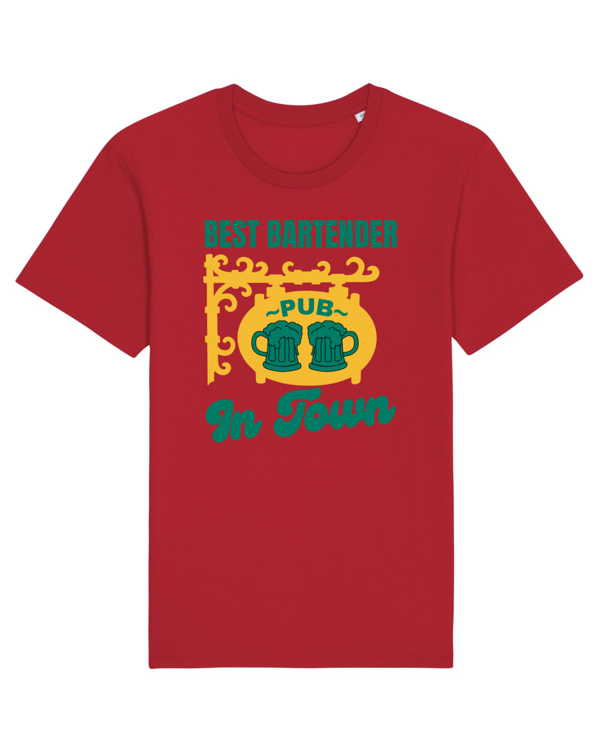 Tricou mânecă scurtă Unisex Rocker Red