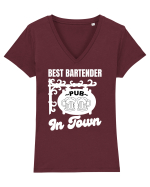 Best Bartender In Town  Tricou mânecă scurtă guler V Damă Evoker