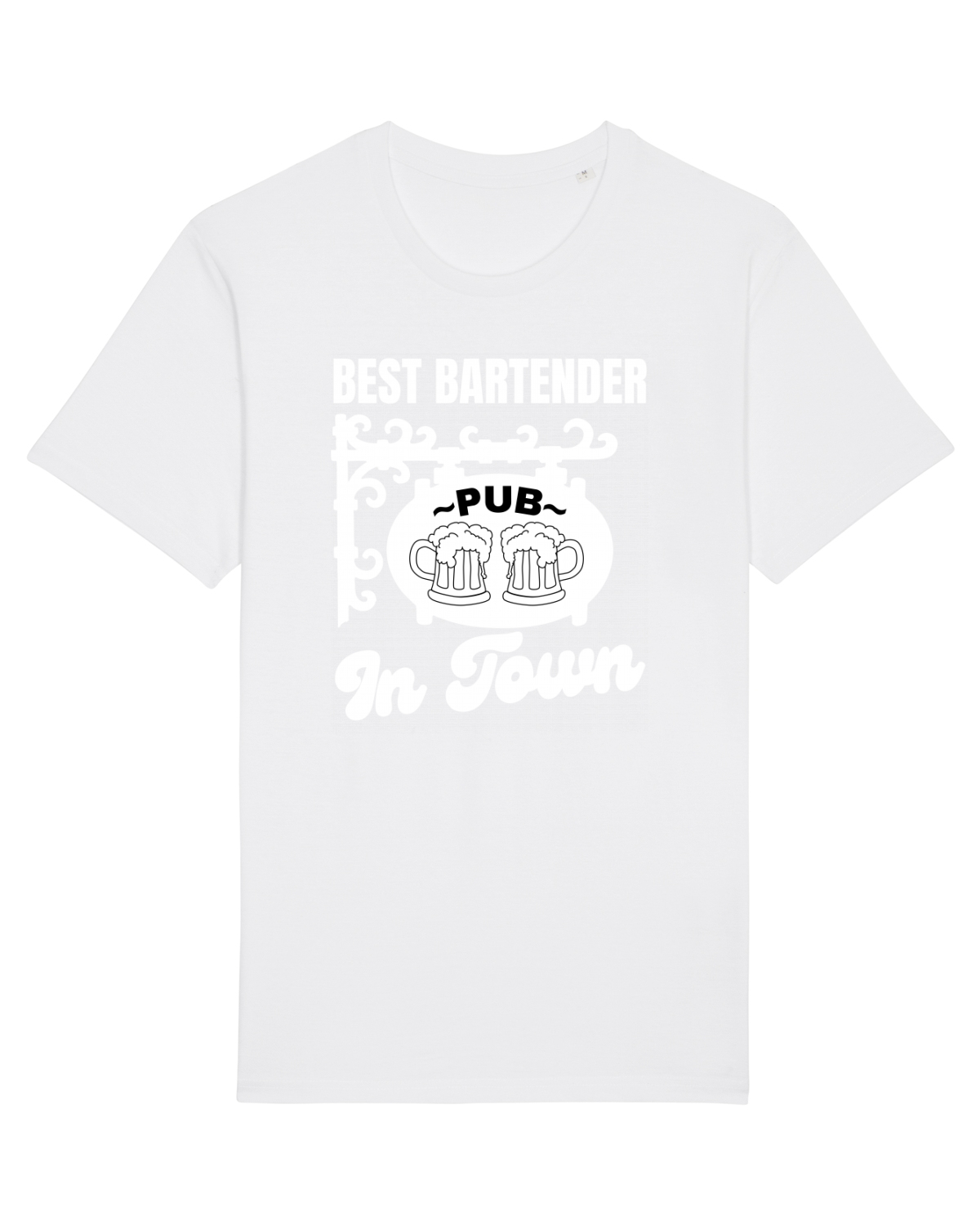 Tricou mânecă scurtă Unisex Rocker White