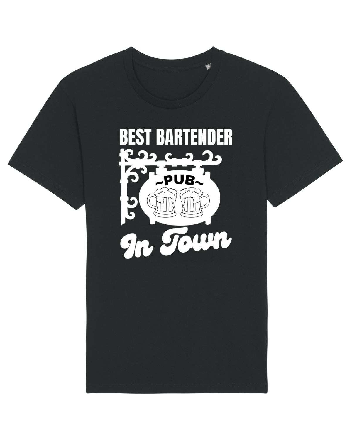 Tricou mânecă scurtă Unisex Rocker Black