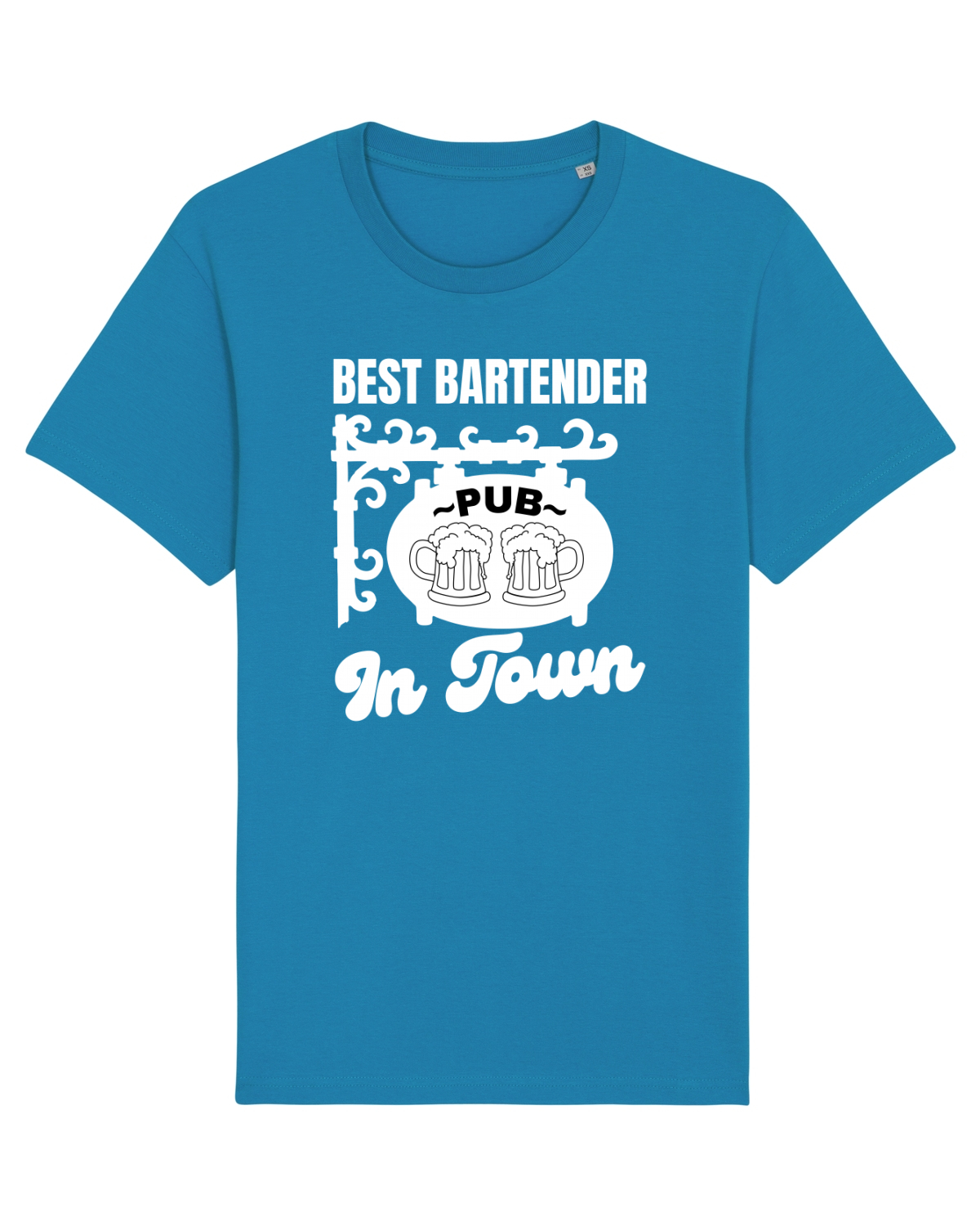 Tricou mânecă scurtă Unisex Rocker Azur