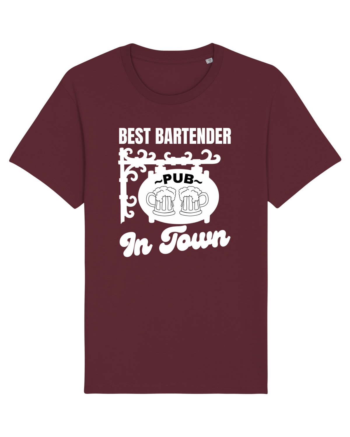 Tricou mânecă scurtă Unisex Rocker Burgundy