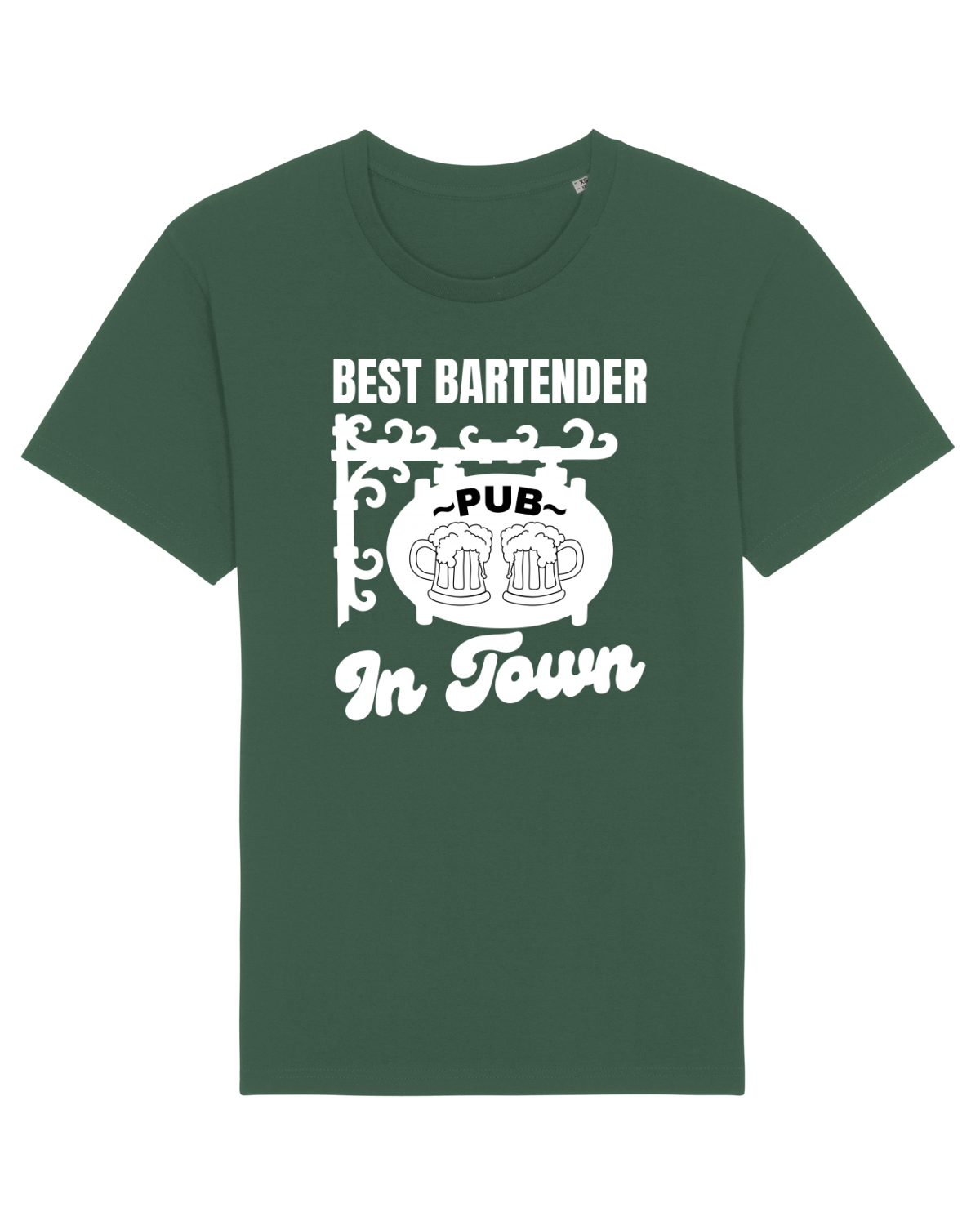 Tricou mânecă scurtă Unisex Rocker Bottle Green