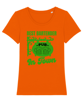 Best Bartender In Town  Bright Orange