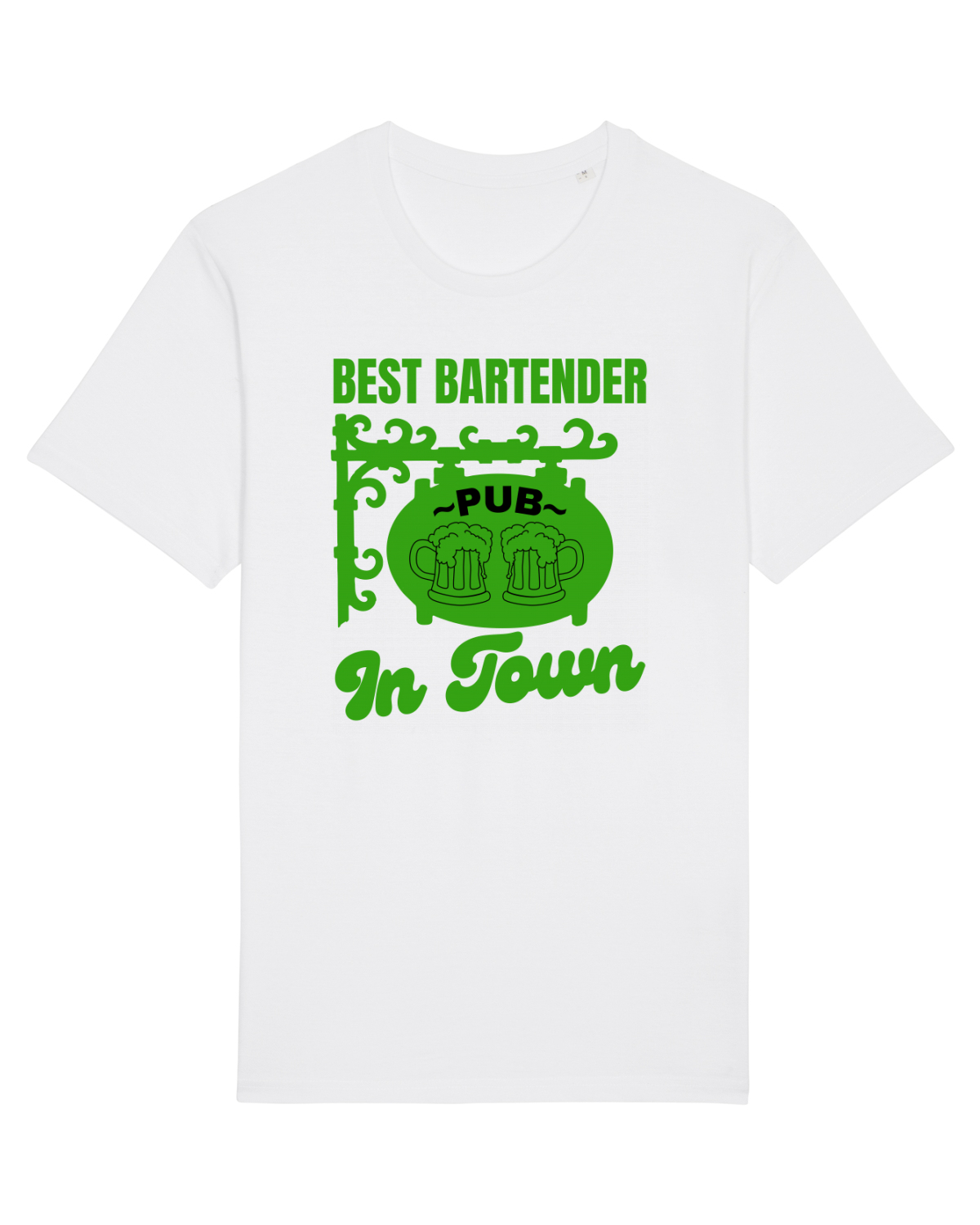 Tricou mânecă scurtă Unisex Rocker White