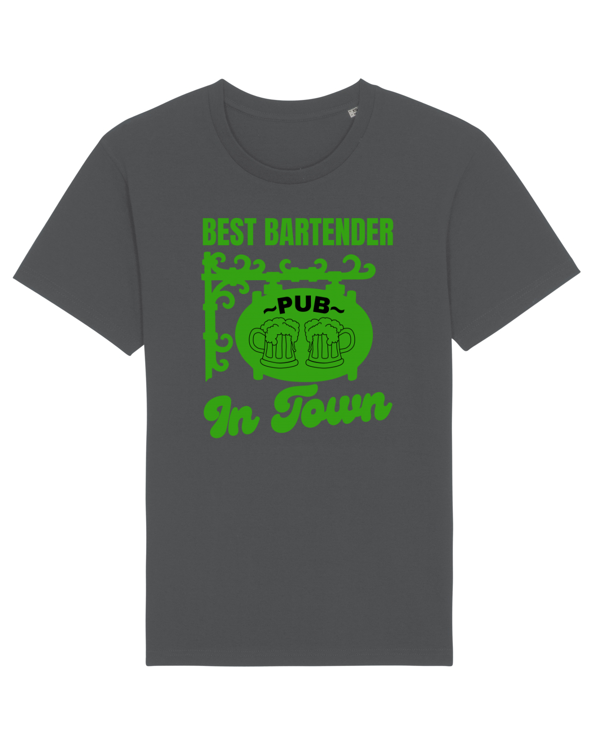 Tricou mânecă scurtă Unisex Rocker Anthracite