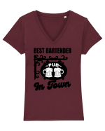 Best Bartender In Town  Tricou mânecă scurtă guler V Damă Evoker