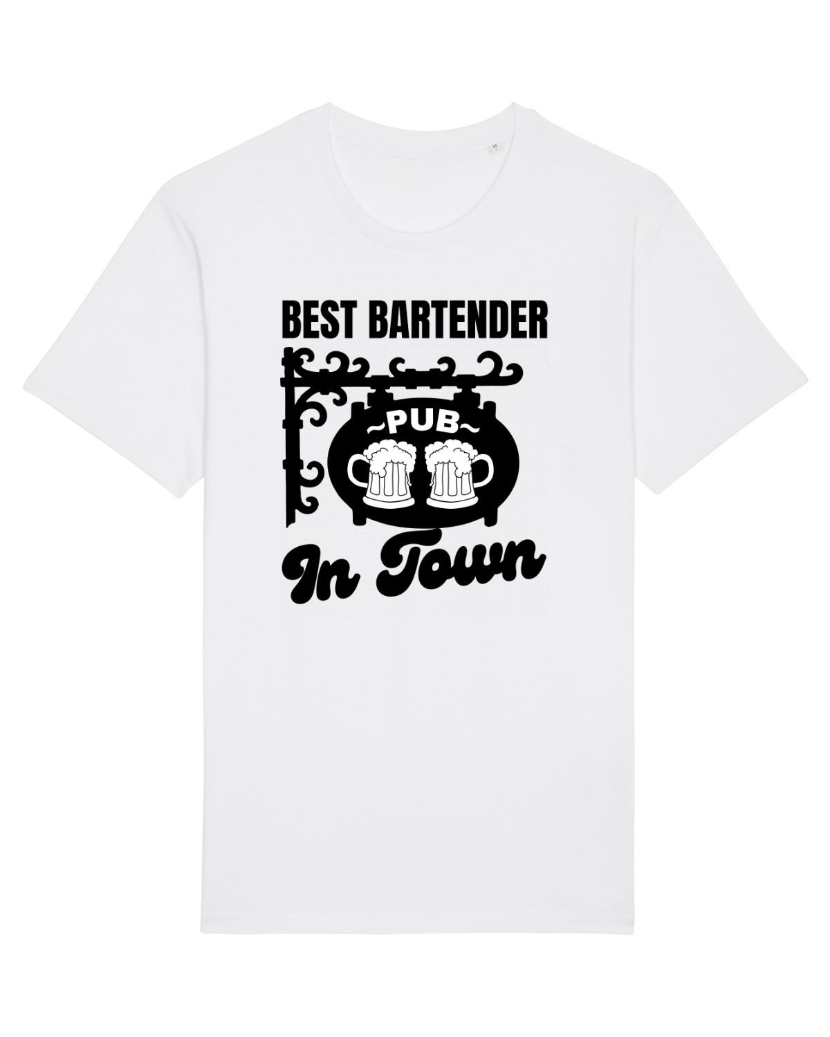 Tricou mânecă scurtă Unisex Rocker White