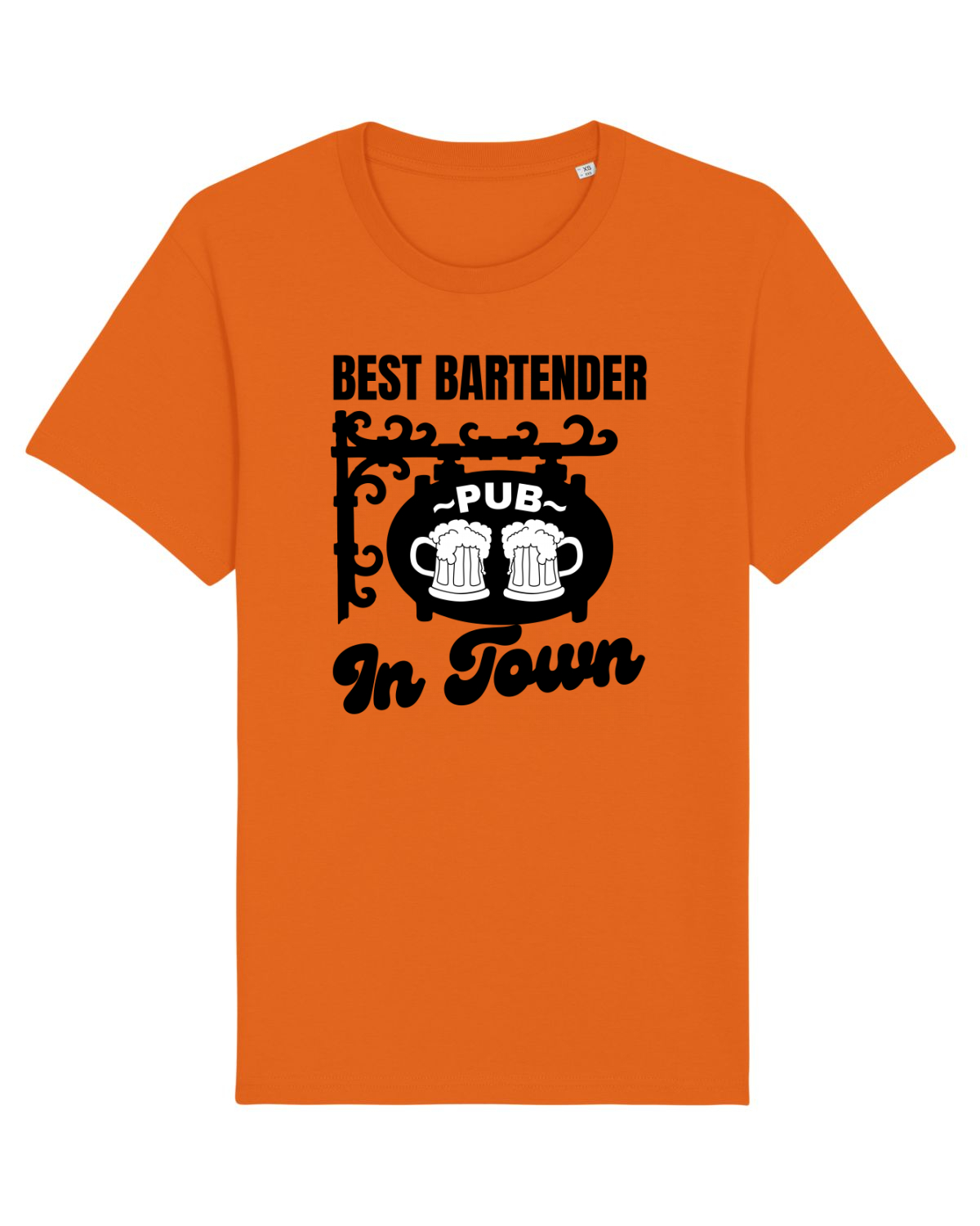 Tricou mânecă scurtă Unisex Rocker Bright Orange