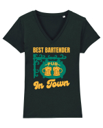 Best Bartender In Town  Tricou mânecă scurtă guler V Damă Evoker