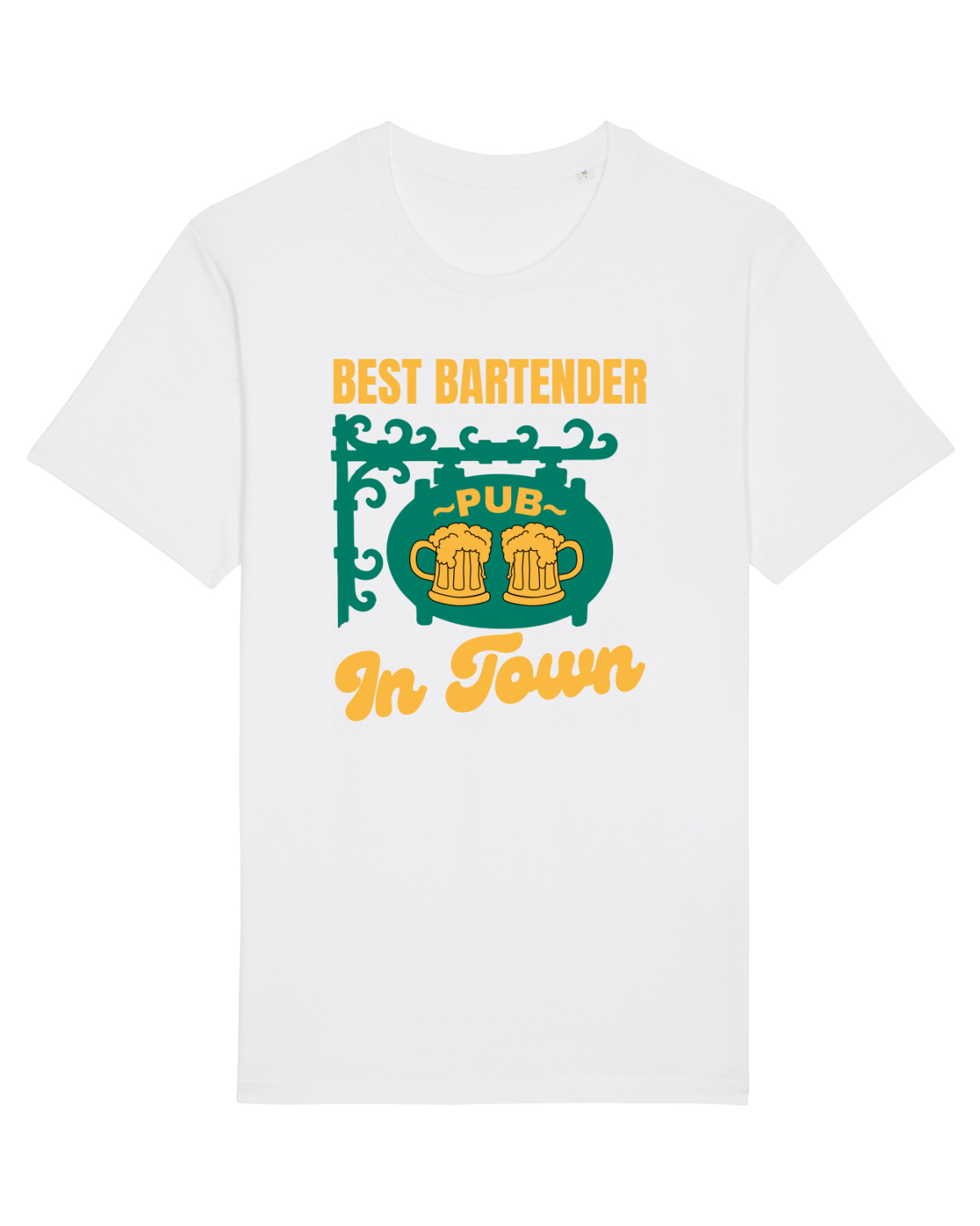 Tricou mânecă scurtă Unisex Rocker White