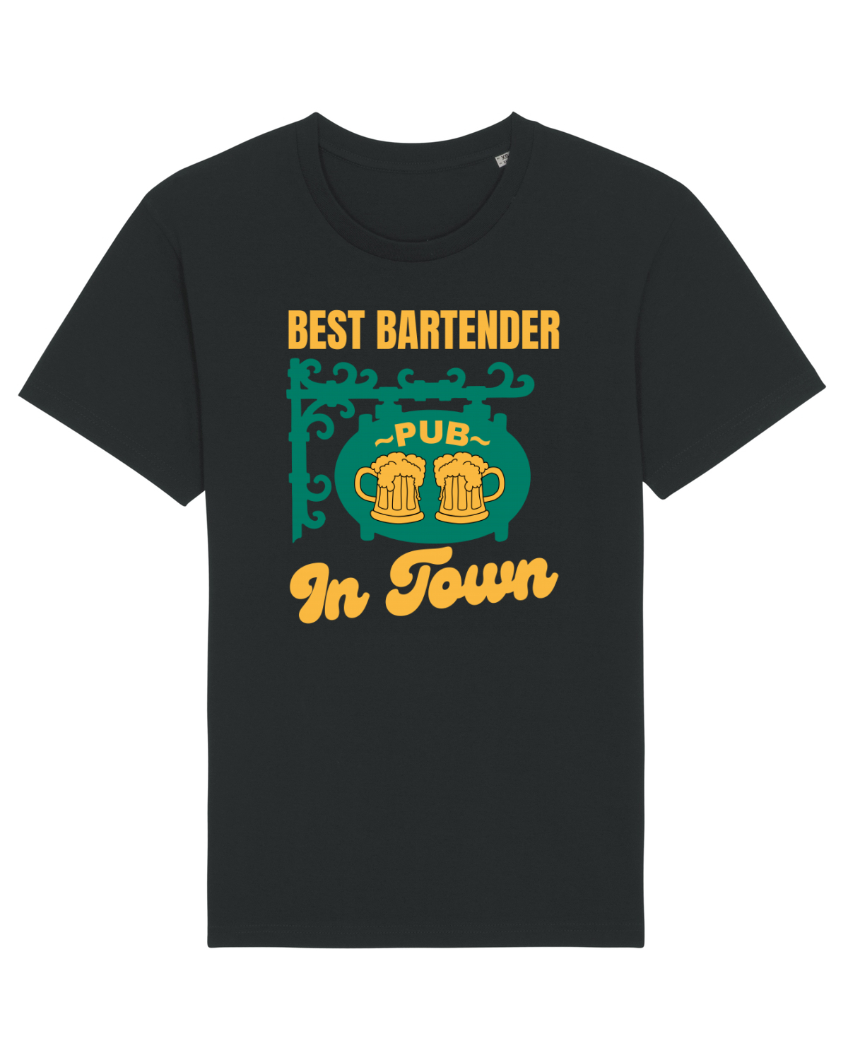 Tricou mânecă scurtă Unisex Rocker Black