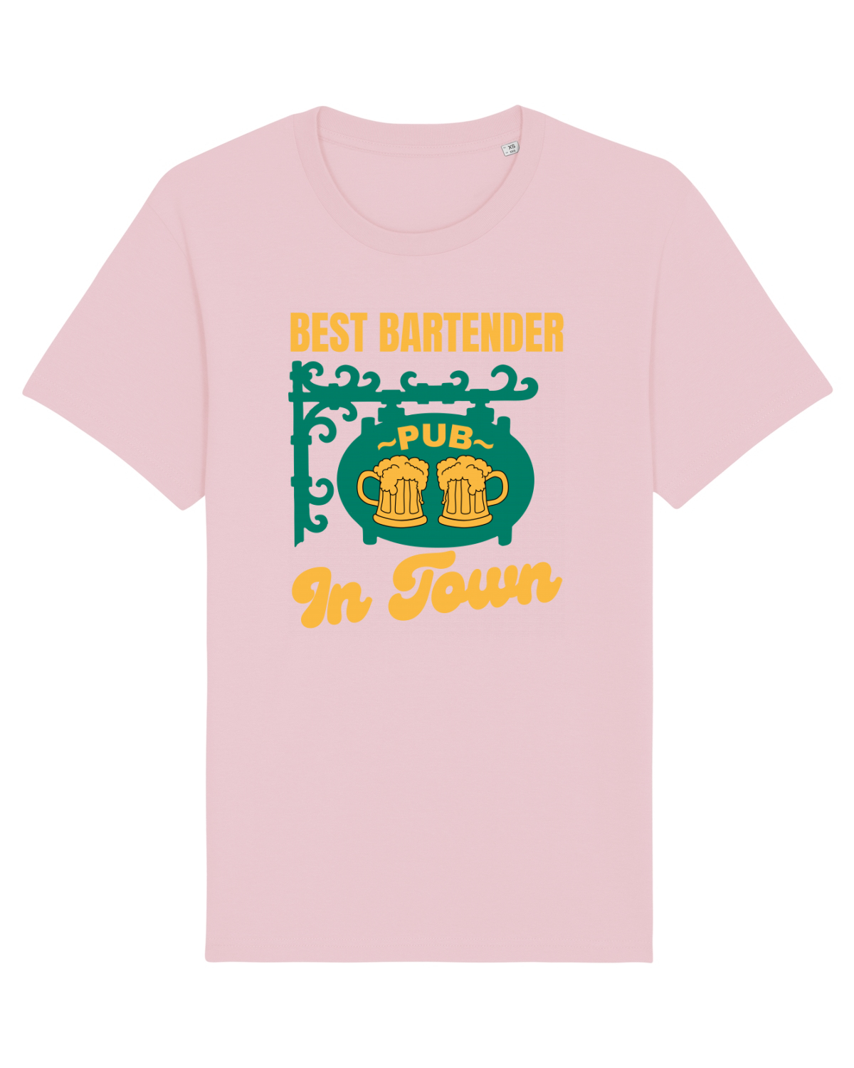Tricou mânecă scurtă Unisex Rocker Cotton Pink
