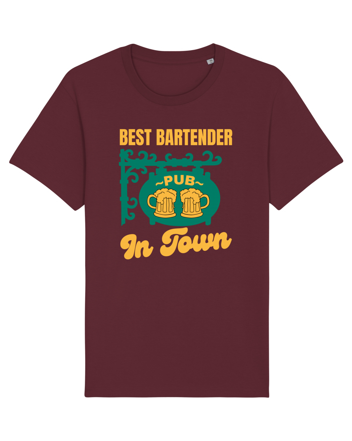 Tricou mânecă scurtă Unisex Rocker Burgundy