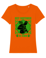 Best Bartender In Town  Tricou mânecă scurtă guler larg fitted Damă Expresser