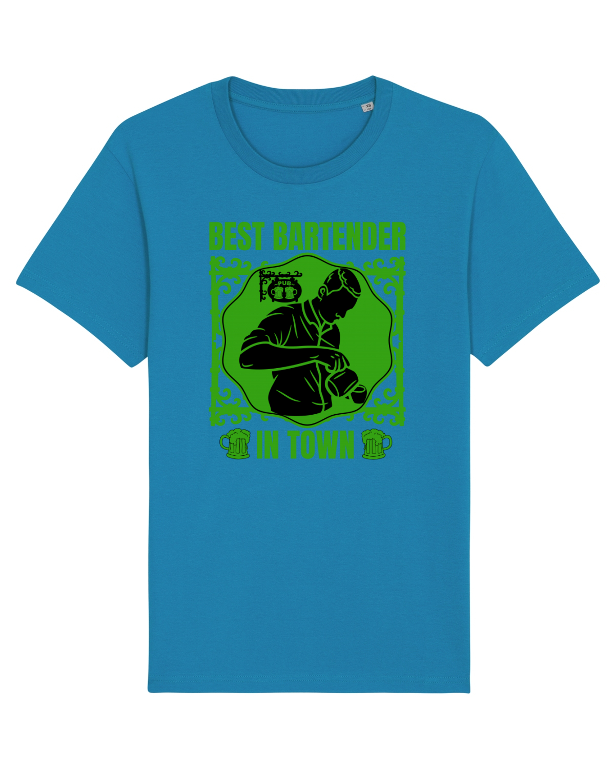 Tricou mânecă scurtă Unisex Rocker Azur