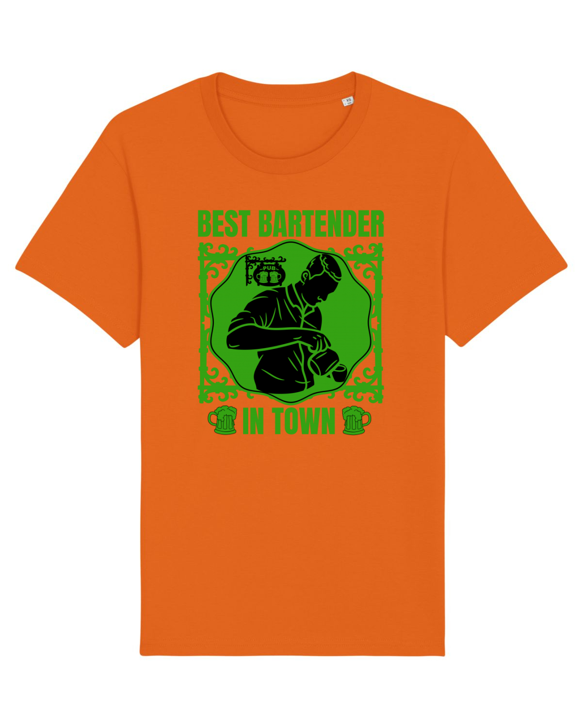 Tricou mânecă scurtă Unisex Rocker Bright Orange