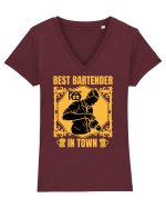 Best Bartender In Town  Tricou mânecă scurtă guler V Damă Evoker