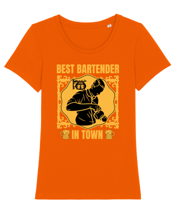 Best Bartender In Town  Bright Orange