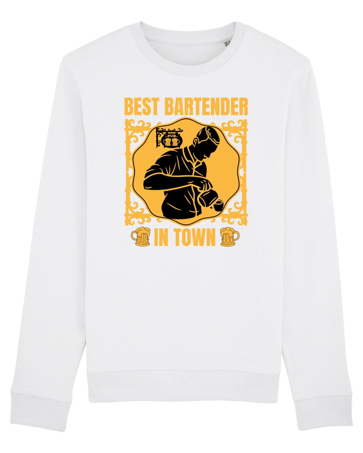 Bluză mânecă lungă Unisex Rise White