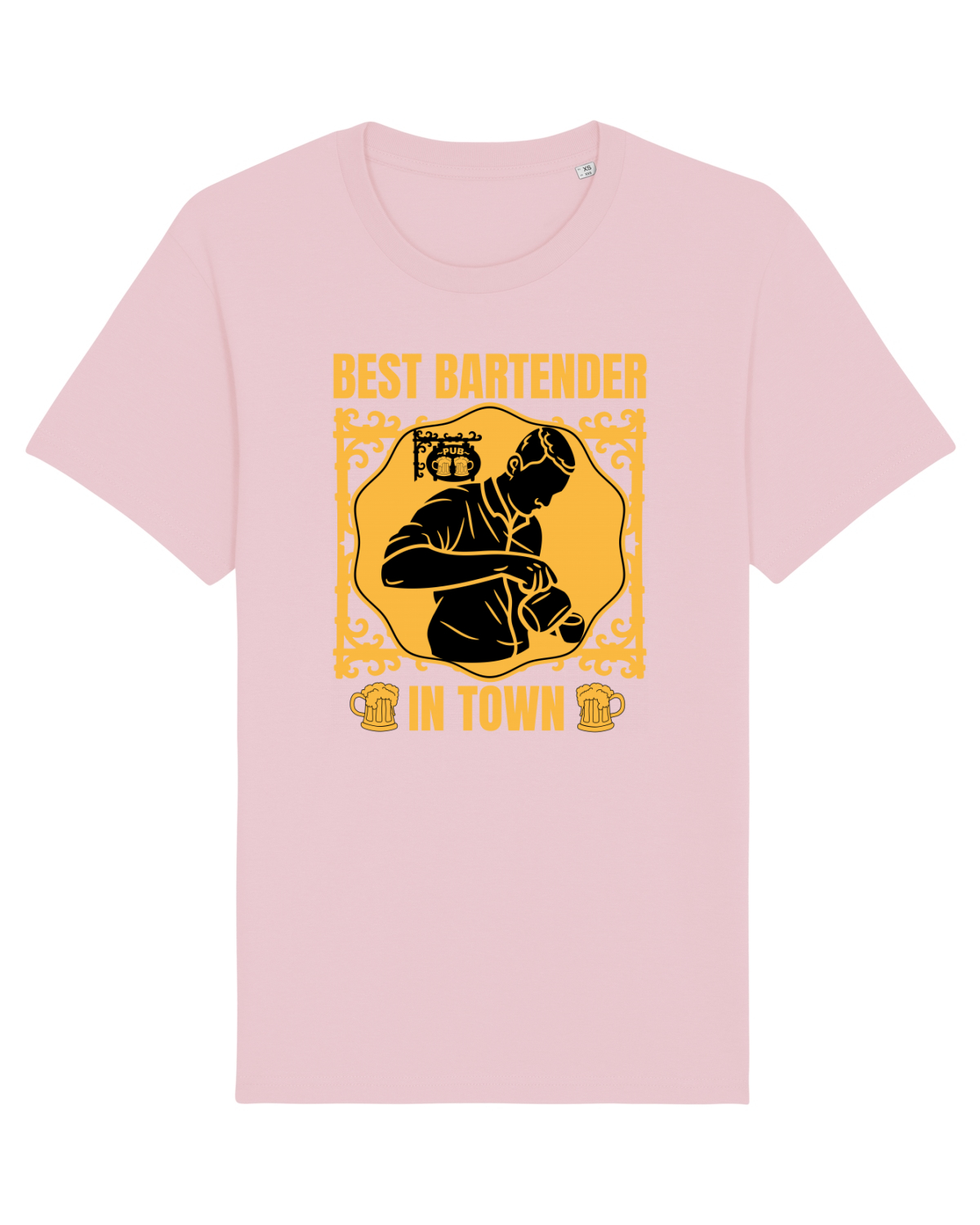 Tricou mânecă scurtă Unisex Rocker Cotton Pink