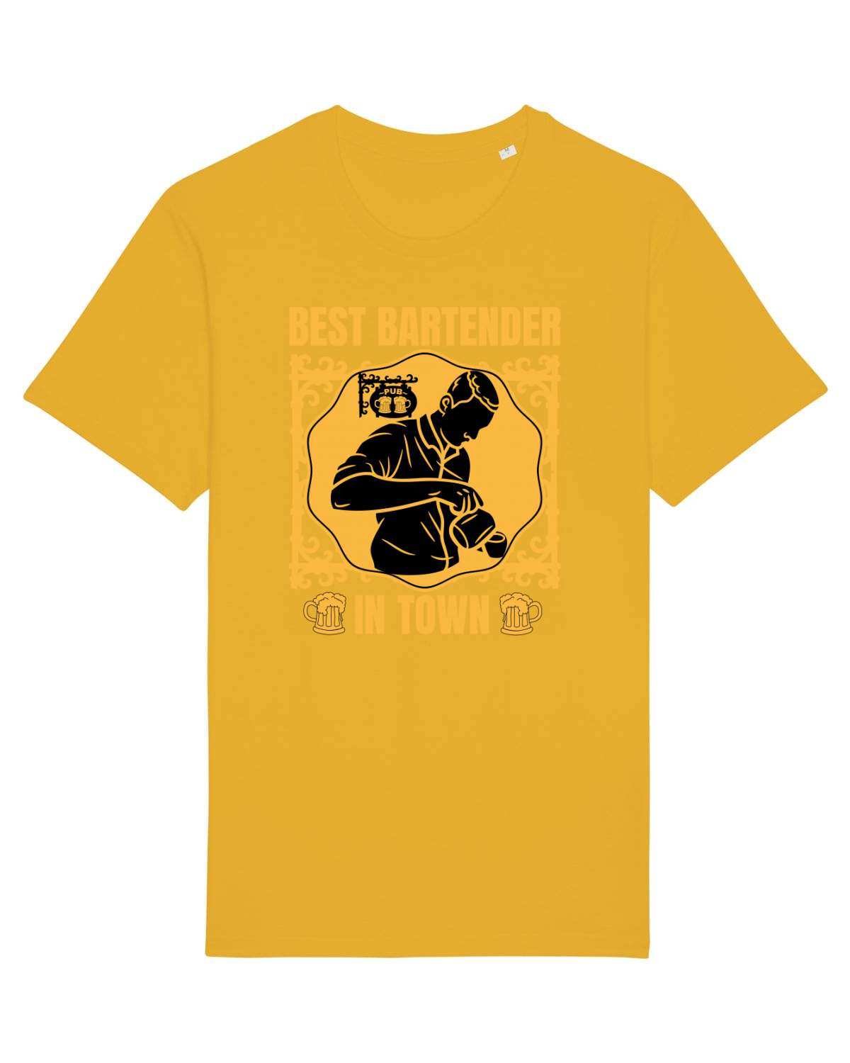 Tricou mânecă scurtă Unisex Rocker Spectra Yellow