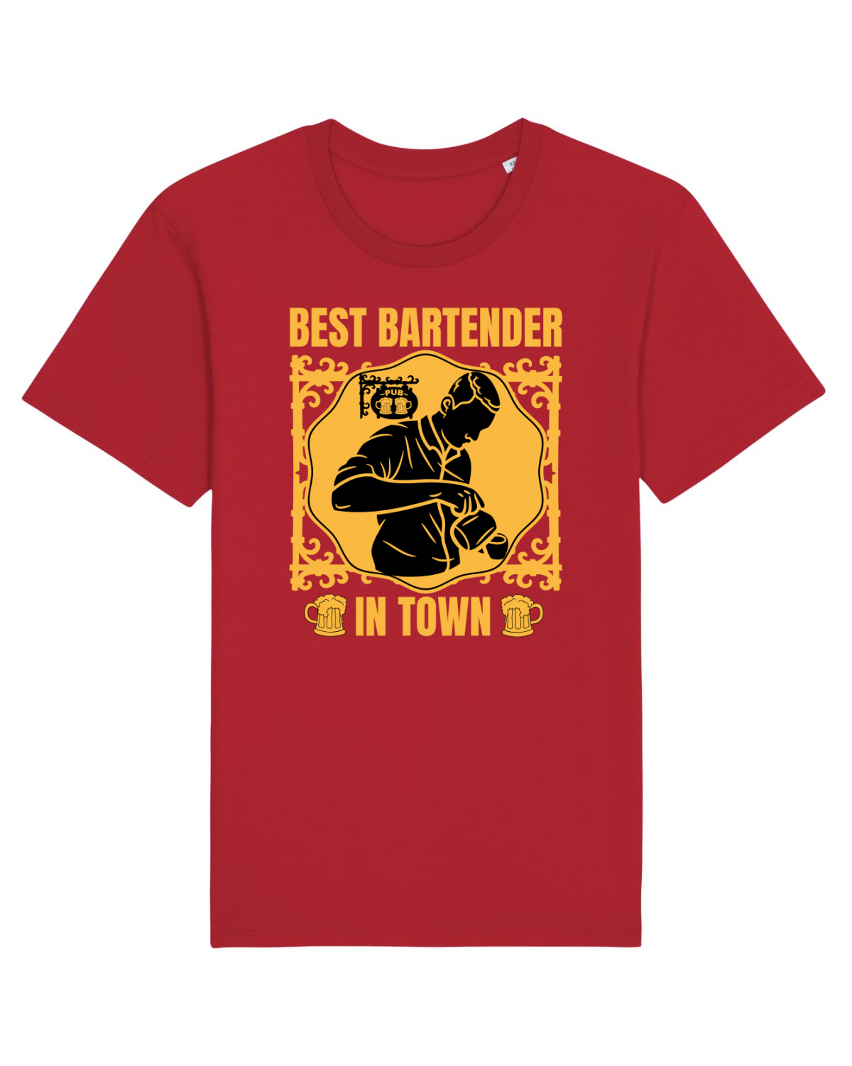 Tricou mânecă scurtă Unisex Rocker Red