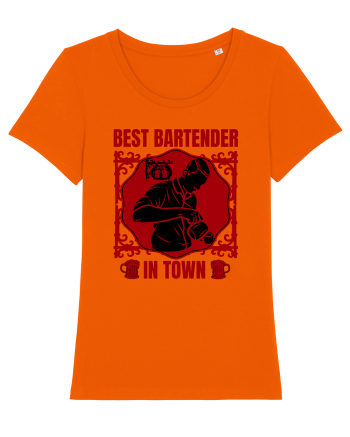 Best Bartender In Town  Bright Orange
