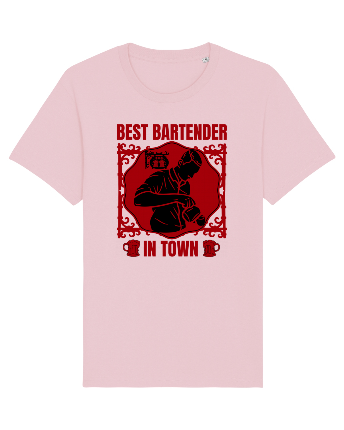 Tricou mânecă scurtă Unisex Rocker Cotton Pink