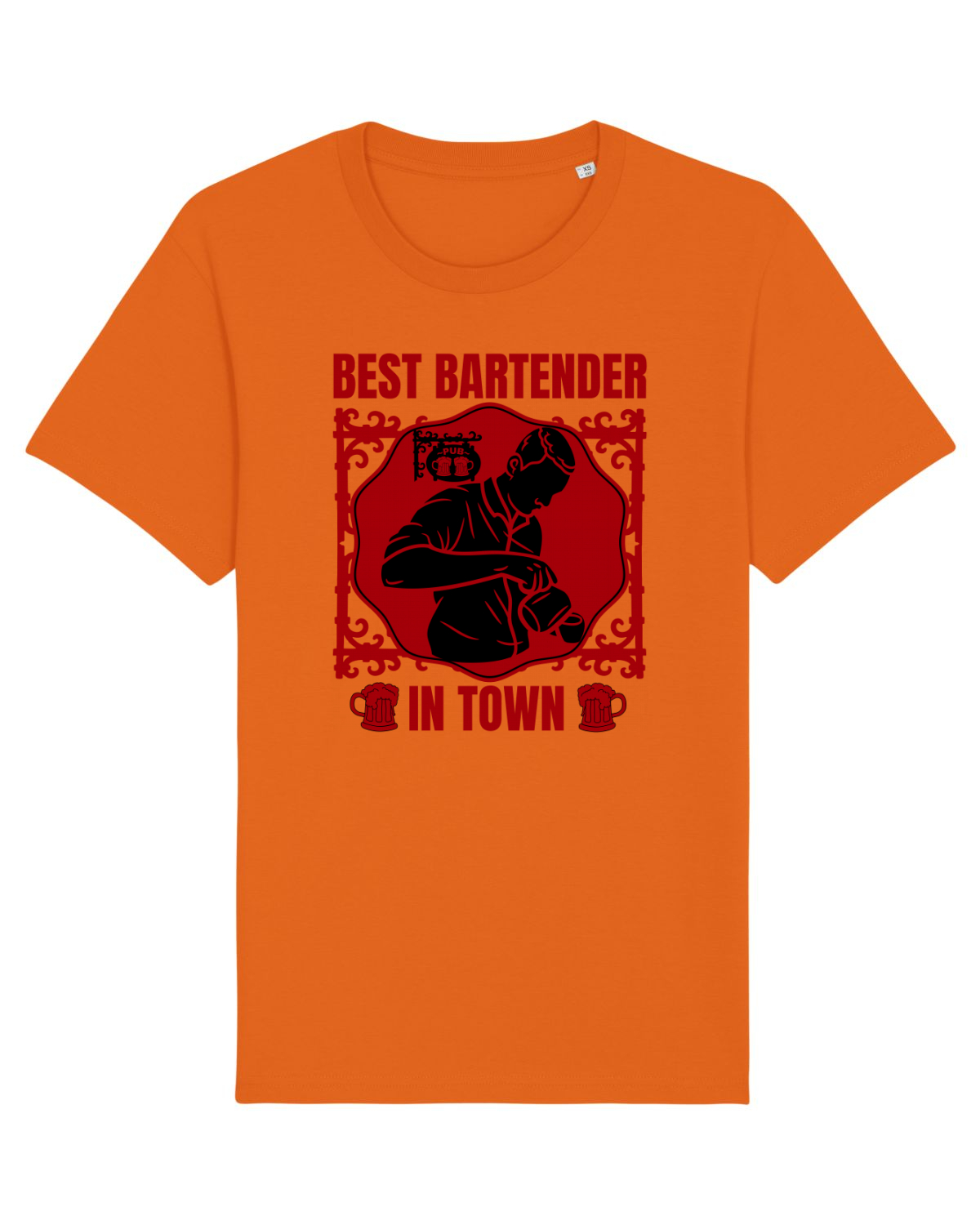 Tricou mânecă scurtă Unisex Rocker Bright Orange