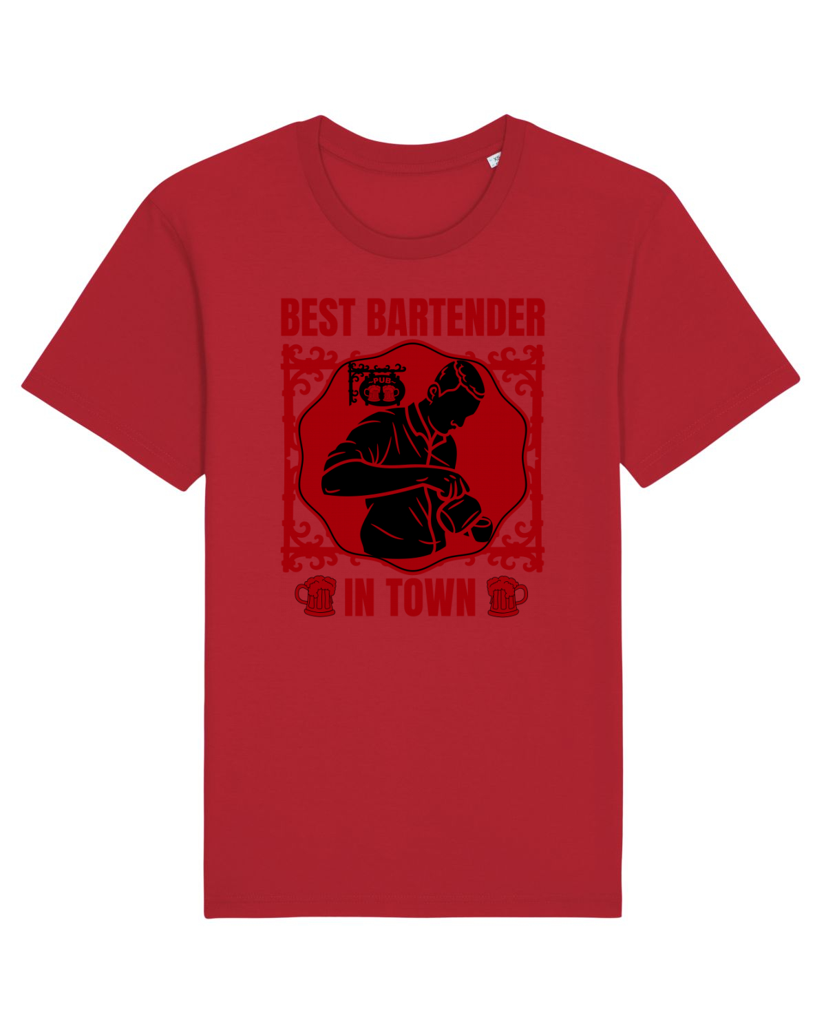 Tricou mânecă scurtă Unisex Rocker Red