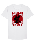Best Bartender In Town  Tricou mânecă scurtă guler larg Bărbat Skater