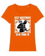 Best Bartender In Town  Tricou mânecă scurtă guler larg fitted Damă Expresser