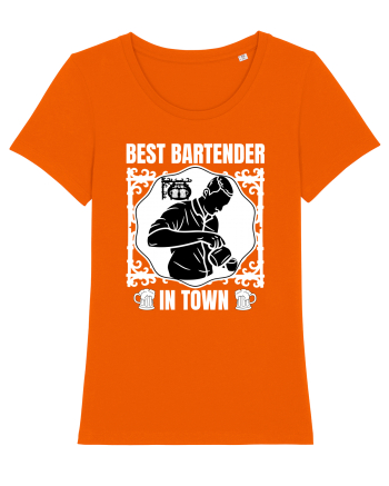 Best Bartender In Town  Bright Orange
