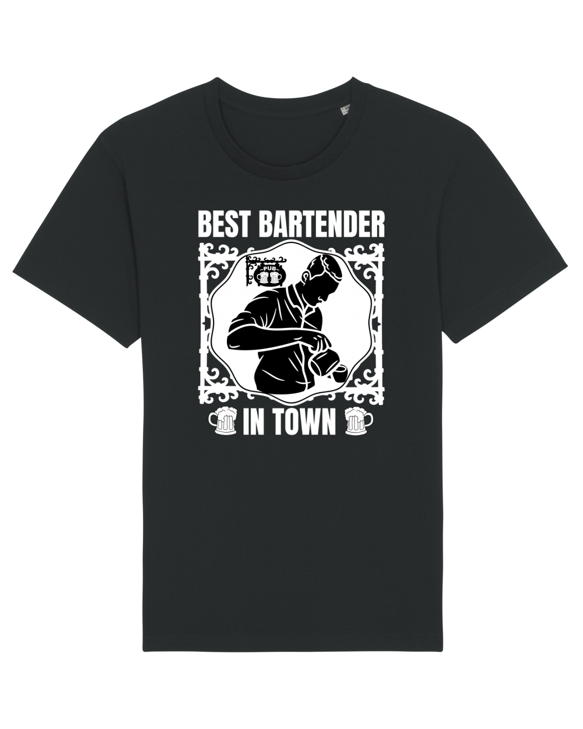 Tricou mânecă scurtă Unisex Rocker Black