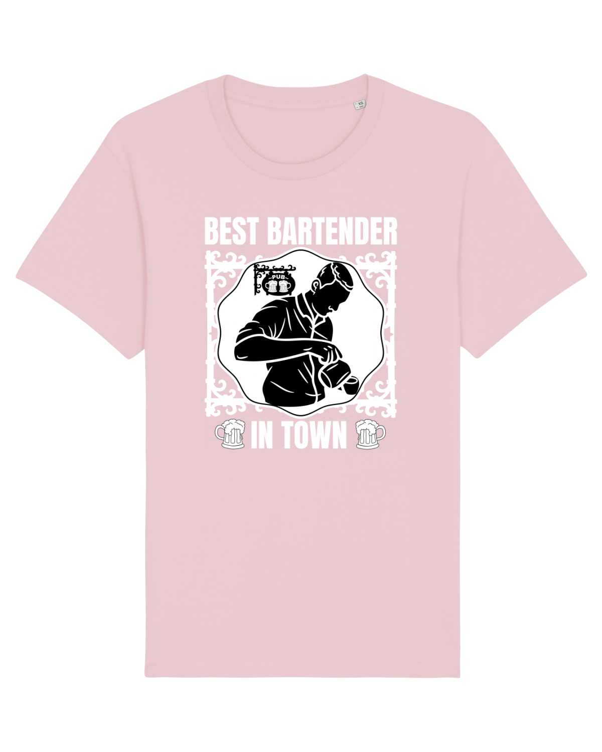Tricou mânecă scurtă Unisex Rocker Cotton Pink