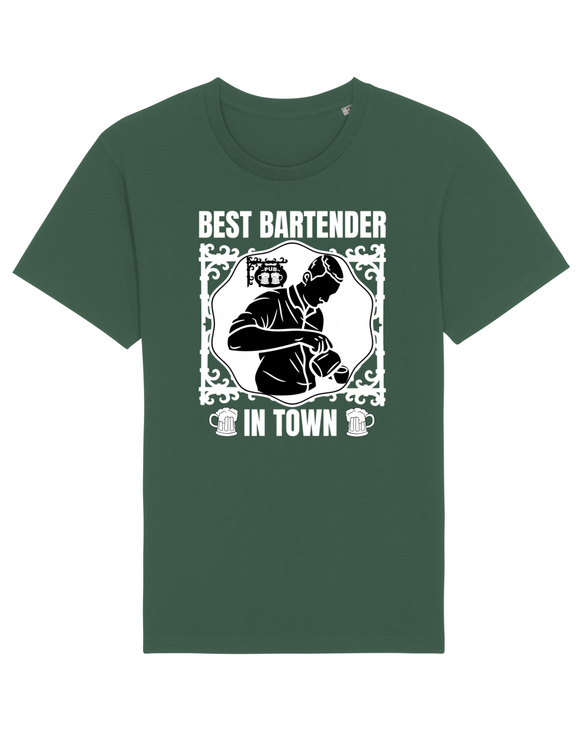 Tricou mânecă scurtă Unisex Rocker Bottle Green